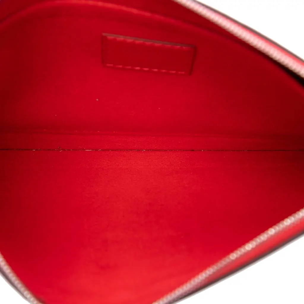 Louis Vuitton Epi Neverfull Pouch Red Leather Very good - Model View