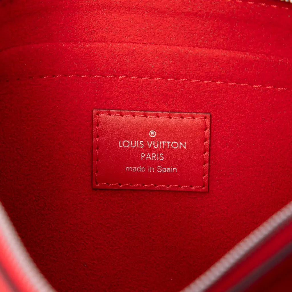 Louis Vuitton Epi Neverfull Pouch Red Leather Very good - Box View