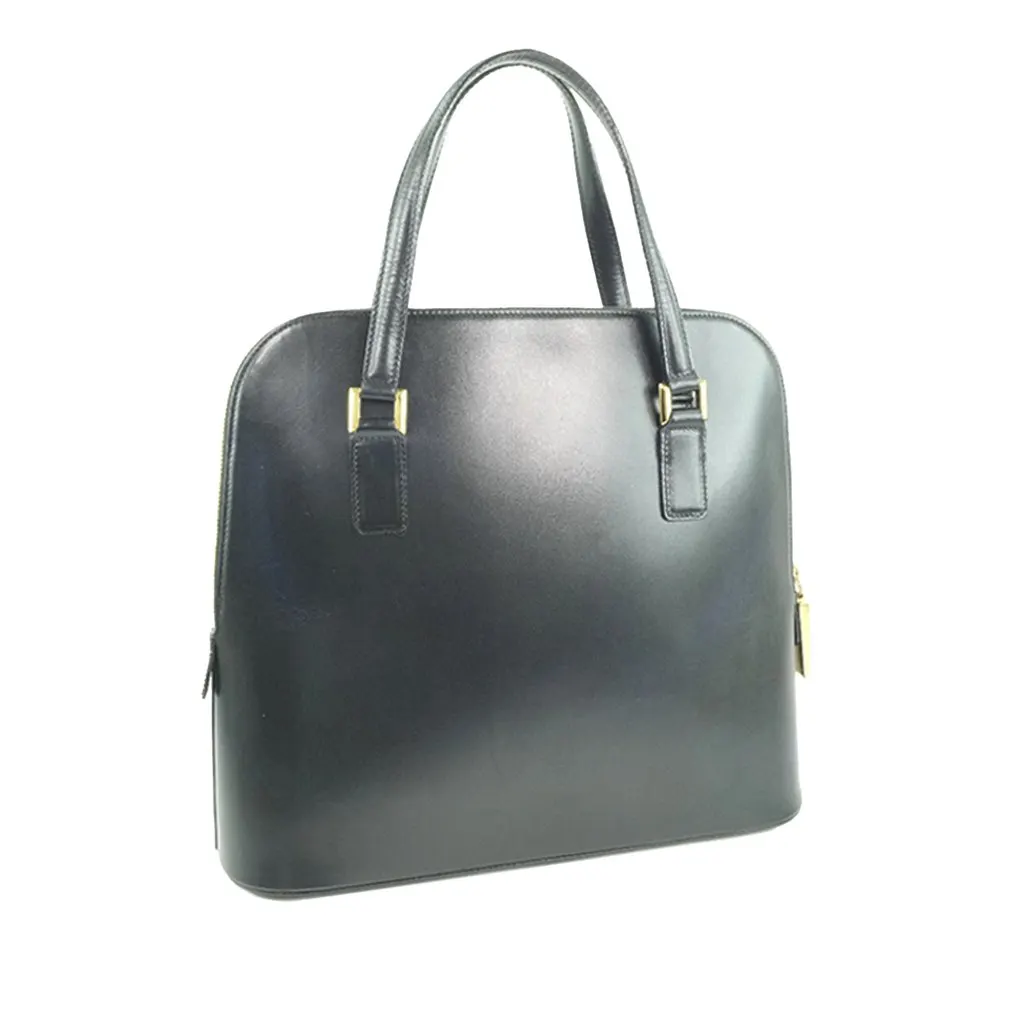 Salvatore Ferragamo Leather Handbag Black Leather Good - Inside View