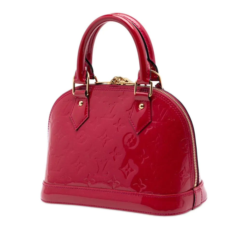 Louis Vuitton Monogram Vernis Alma BB Red Leather Very good - Back View