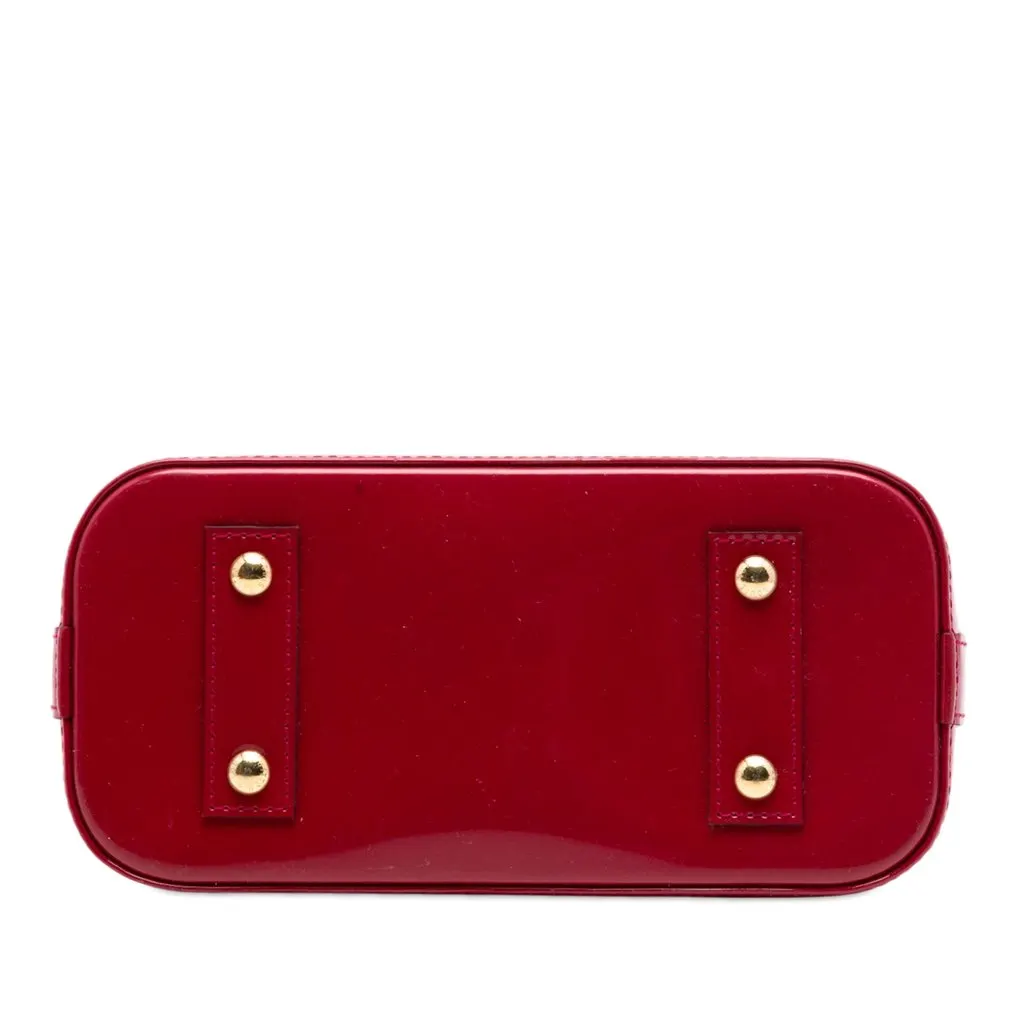 Louis Vuitton Monogram Vernis Alma BB Red Leather Very good - Inside View