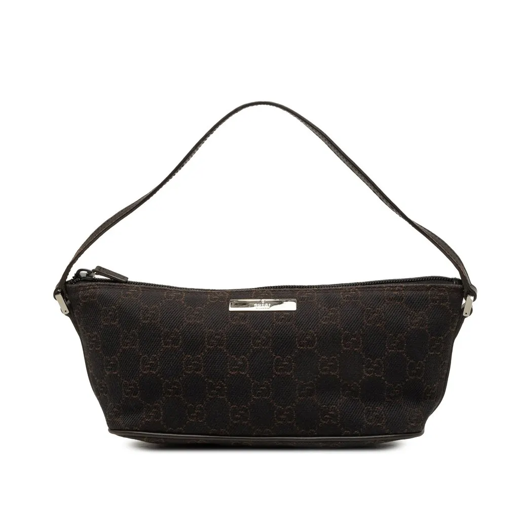 Gucci GG Denim Boat Brown Denim Good - Front View