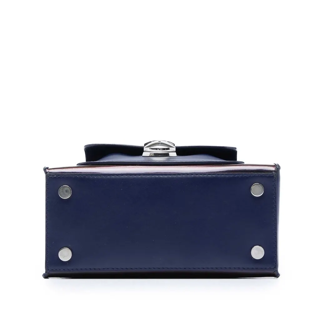 Balenciaga Mini Patent Padlock All Afternoon Satchel Blue Leather Very good - Inside View