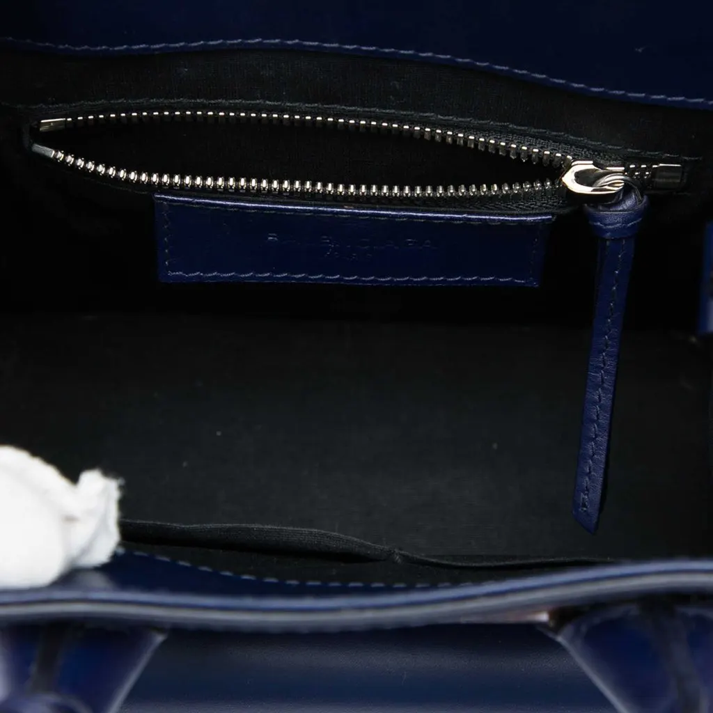 Balenciaga Mini Patent Padlock All Afternoon Satchel Blue Leather Very good - Model View