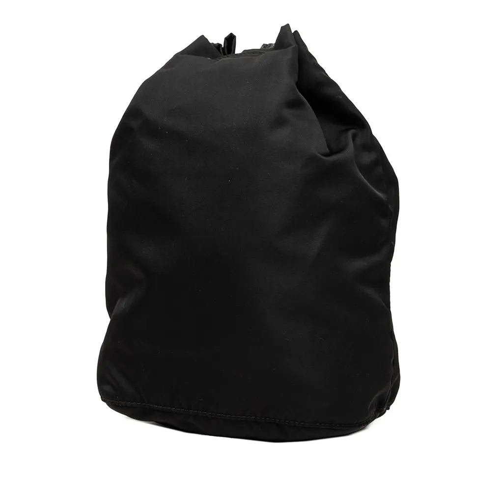 Prada Tessuto Drawstring Pouch Black Polyamide Good - Back View