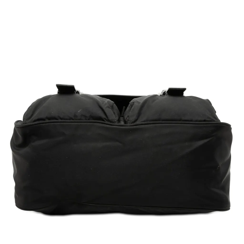 Prada Tessuto Double Buckle Messenger Bag Black Very good - Inside View