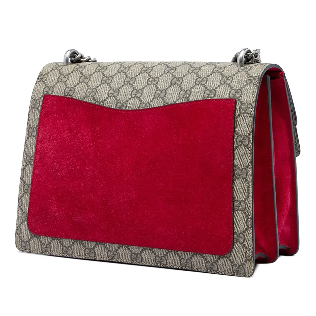 Gucci Medium GG Supreme Dionysus Shoulder Bag Beige Very good - Back View