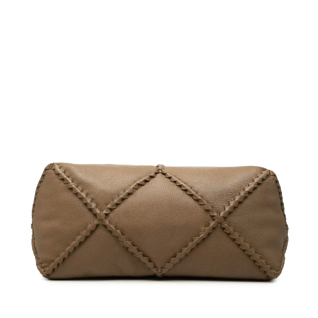Bottega Veneta Large Intrecciato Trimmed Washed Cervo Deerskin Hobo Brown Leather Very good - Inside View