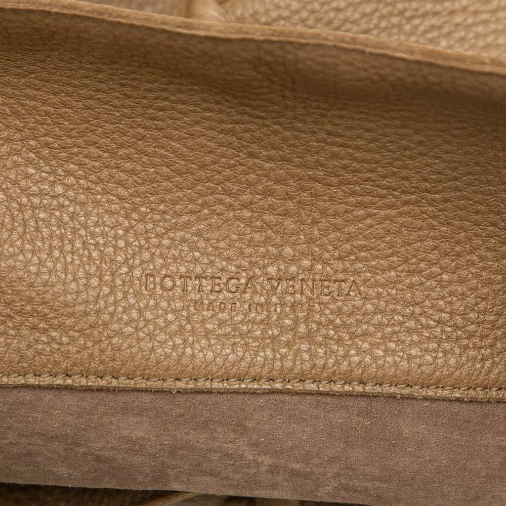 Bottega Veneta Large Intrecciato Trimmed Washed Cervo Deerskin Hobo Brown Leather Very good - Box View