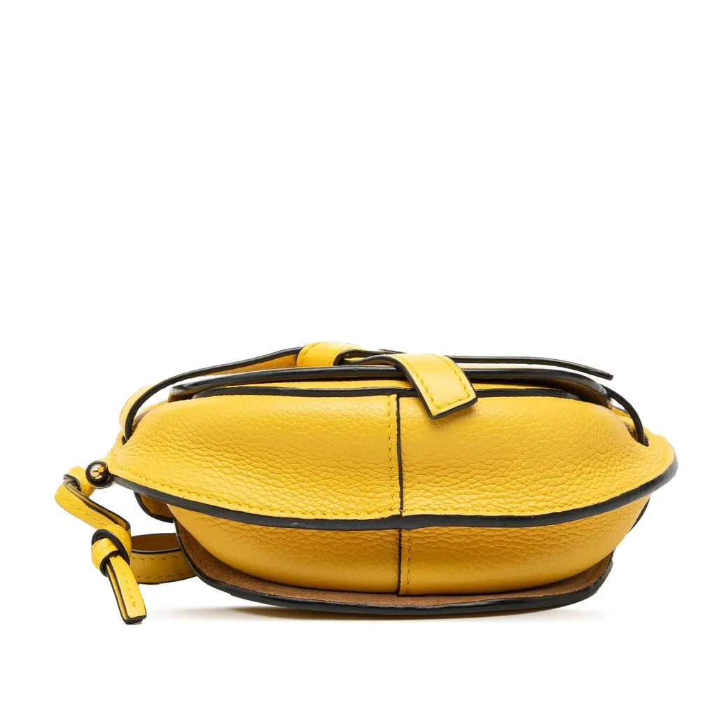 LOEWE Mini Leather Gate Crossbody Yellow Leather Very good - Inside View