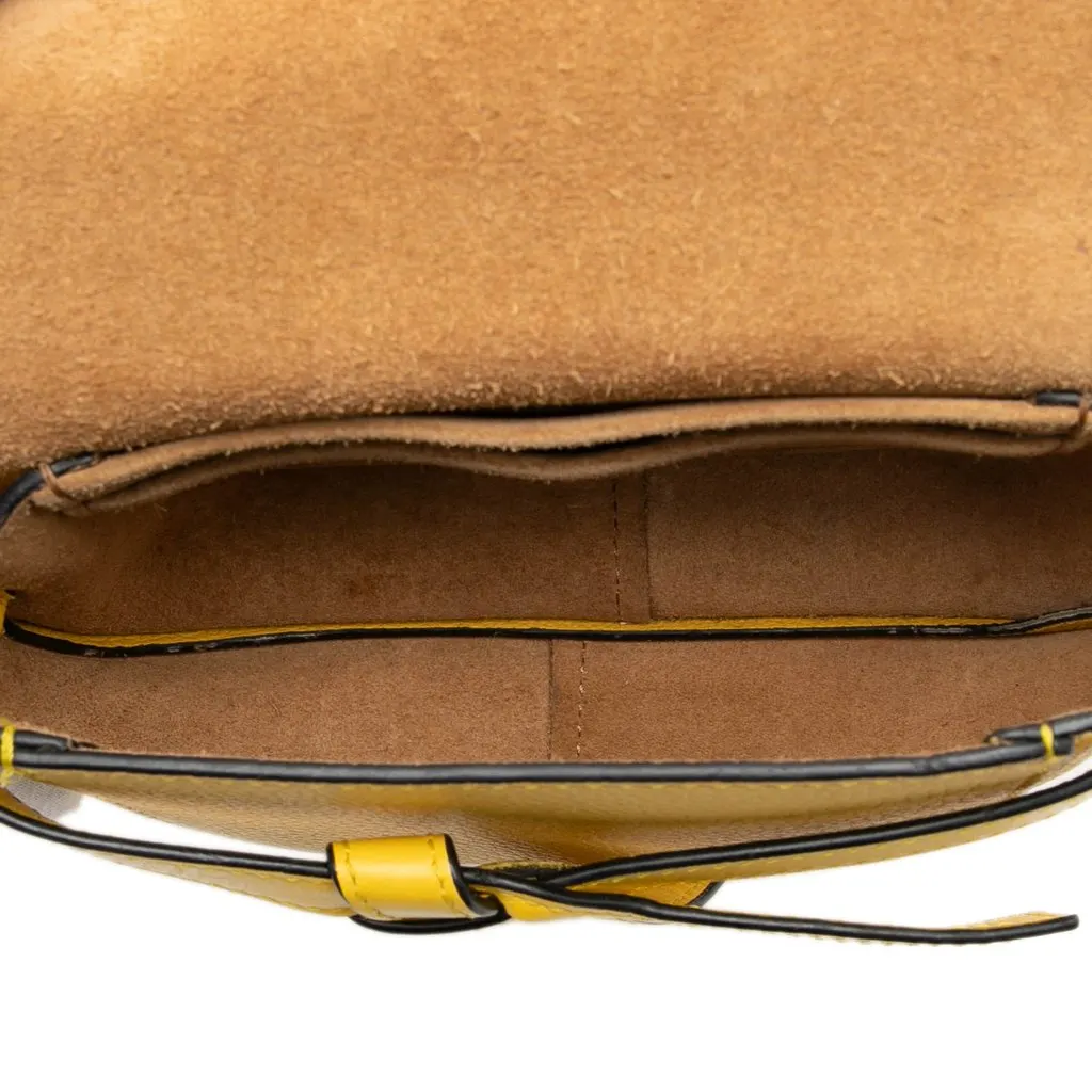 LOEWE Mini Leather Gate Crossbody Yellow Leather Very good - Model View