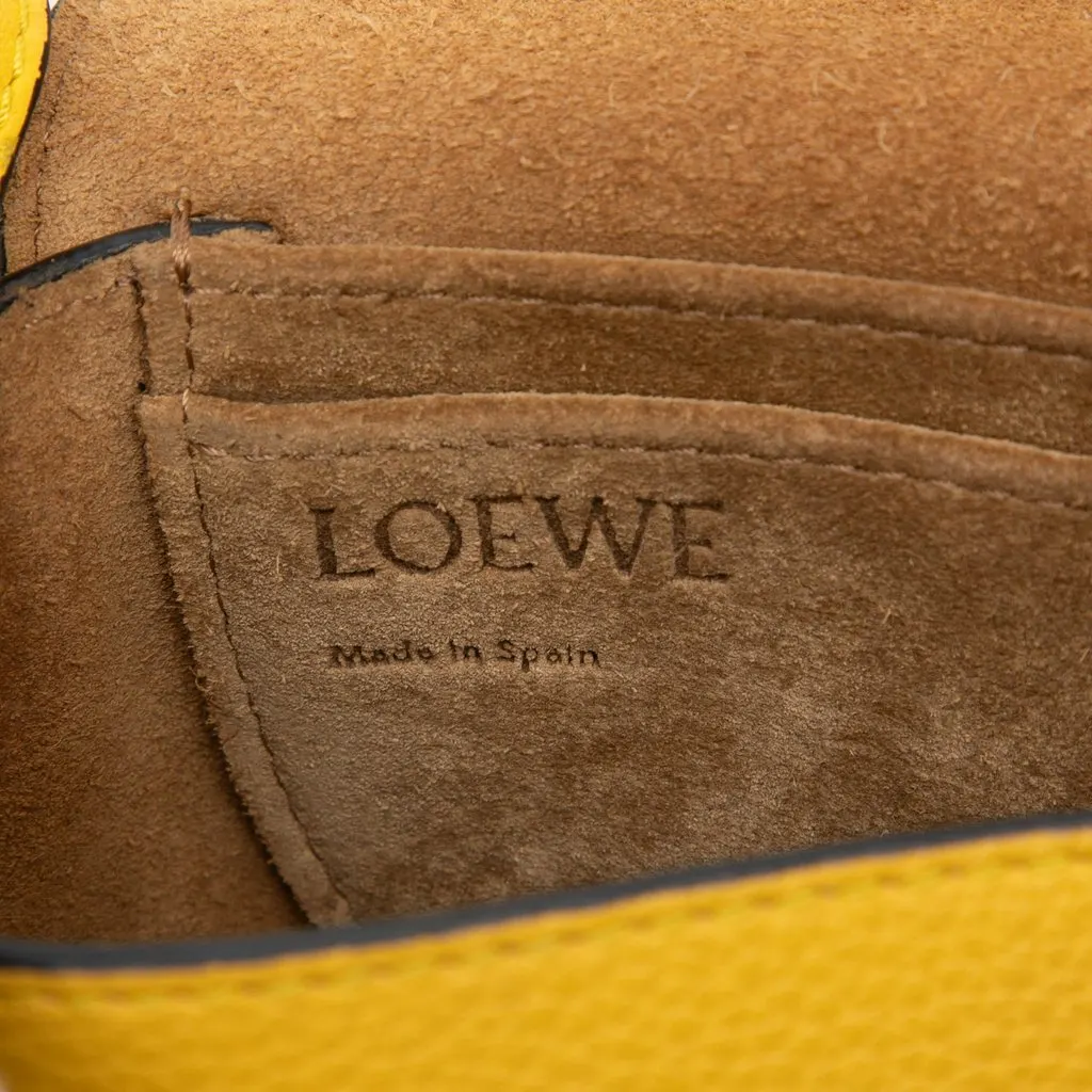 LOEWE Mini Leather Gate Crossbody Yellow Leather Very good - Box View