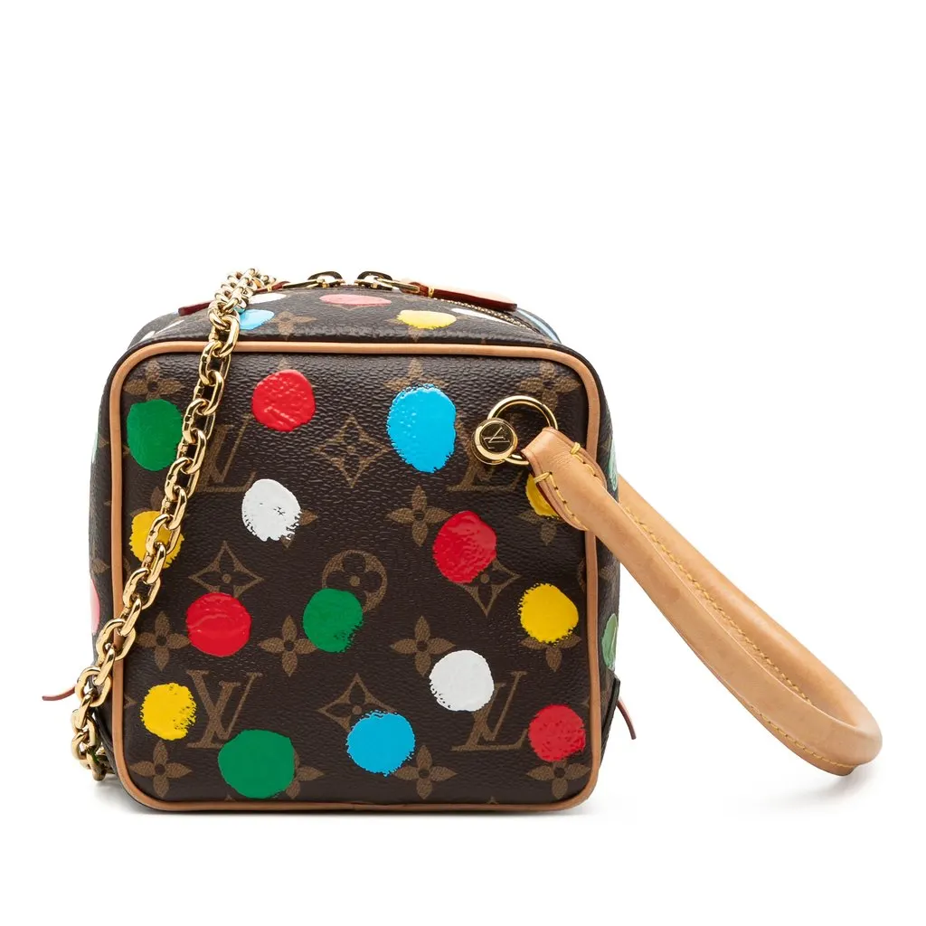 Louis Vuitton Yayoi Kusama Monogram Painted Dots Square Bag Brown Very good - Front View
