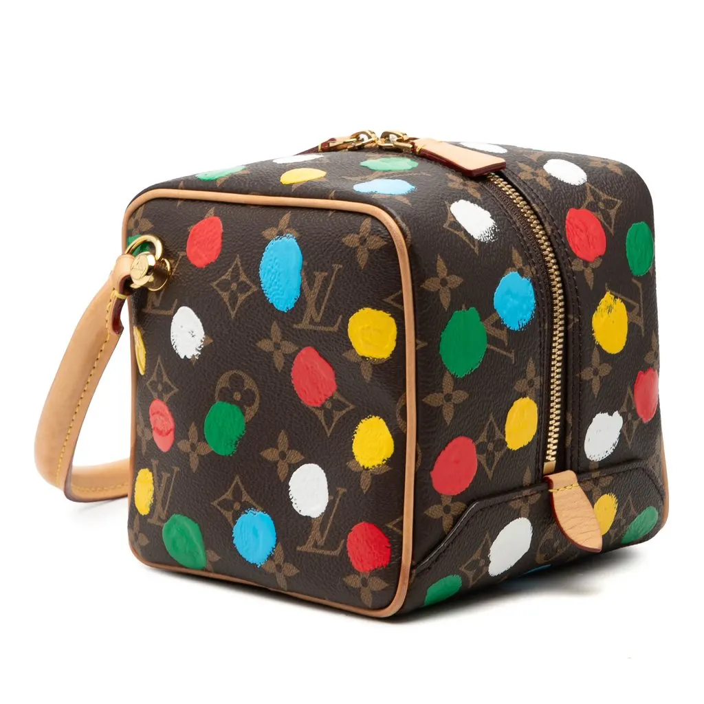Louis Vuitton Yayoi Kusama Monogram Painted Dots Square Bag Brown Very good - Back View