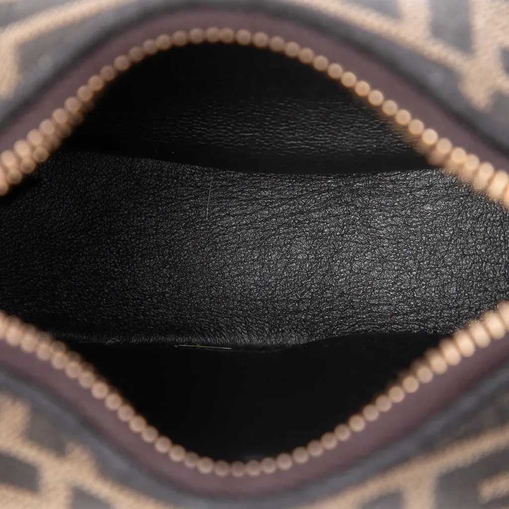 Fendi Nano FF Jacquard Fendigraphy Hobo Brown Jacquard Good - Model View