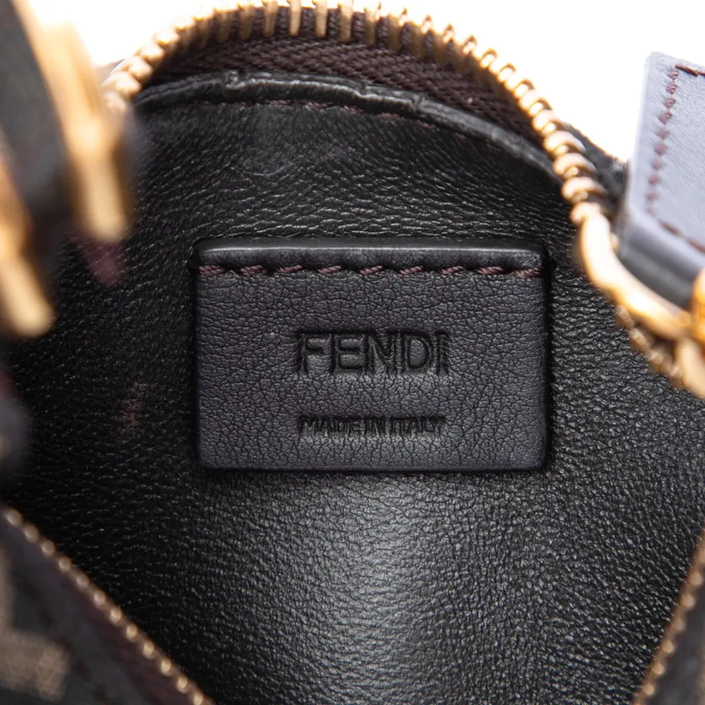 Fendi Nano FF Jacquard Fendigraphy Hobo Brown Jacquard Good - Box View