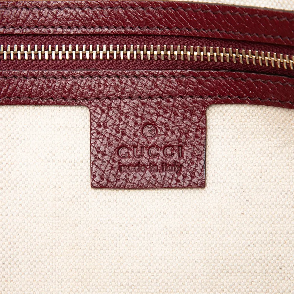Gucci GG Canvas and Calfskin Bree Tote Beige Very good - Box View