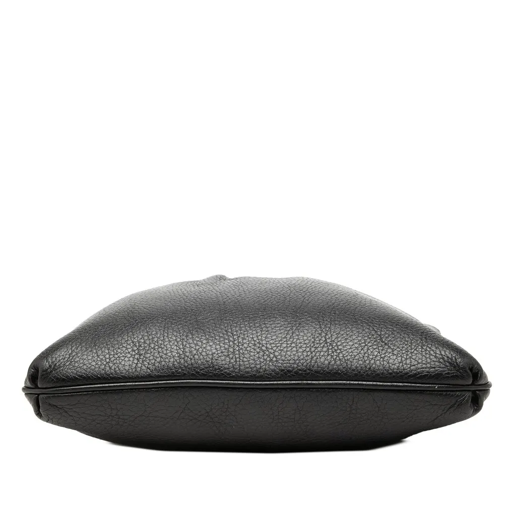 Salvatore Ferragamo Grained Calfskin Graziella Crossbody Black Leather Good - Inside View
