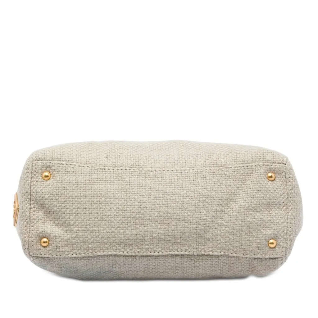 Prada Raffia Lino Fringe Shopping Tote Beige Very good - Inside View