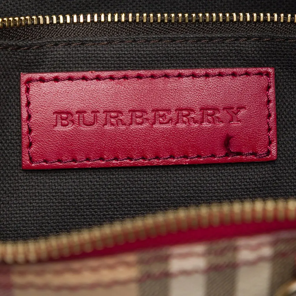 Burberry Small Haymarket Check Coated Canvas Salisbury Tote Beige Canvas Good - Box View