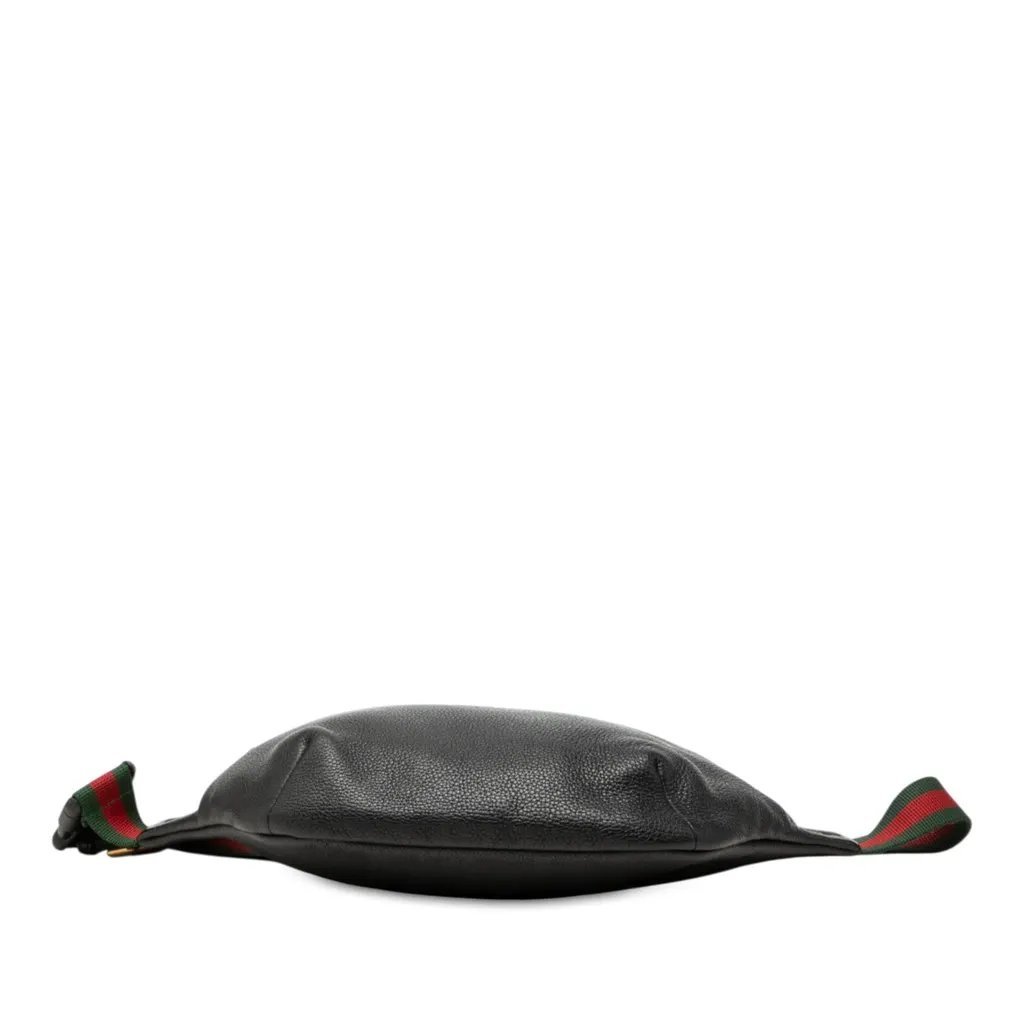 Gucci Leather Logo Web Belt Bag Black Leather Very good - Inside View