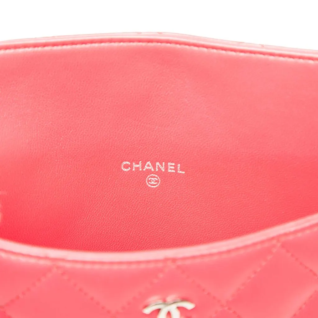 Chanel CC Quilted Lambskin Ipad Case Red Leather Very good - Box View