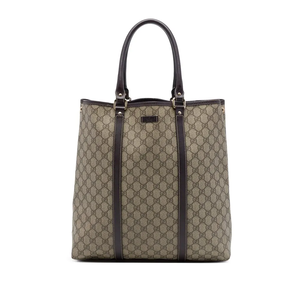 Gucci GG Supreme Joy Vertical Tote Beige Canvas Very good - Front View