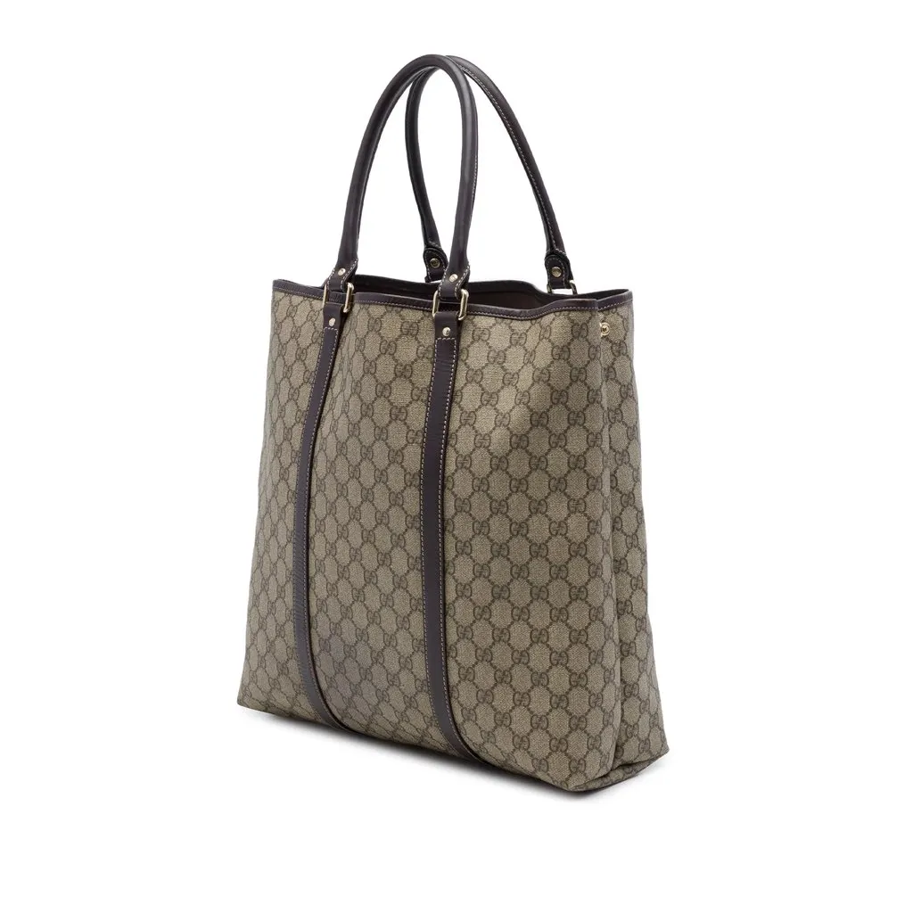 Gucci GG Supreme Joy Vertical Tote Beige Canvas Very good - Back View