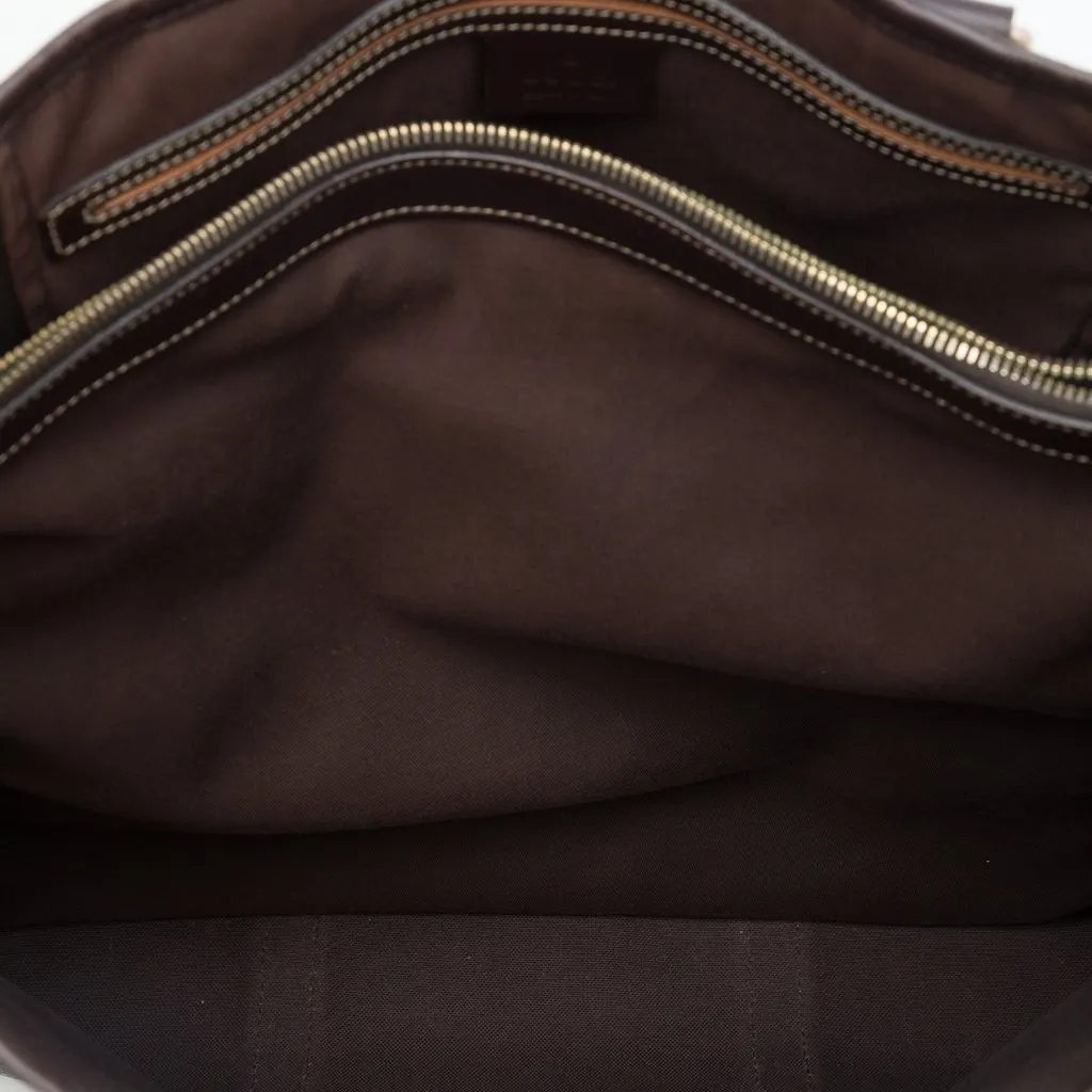Gucci GG Supreme Joy Vertical Tote Beige Canvas Very good - Model View