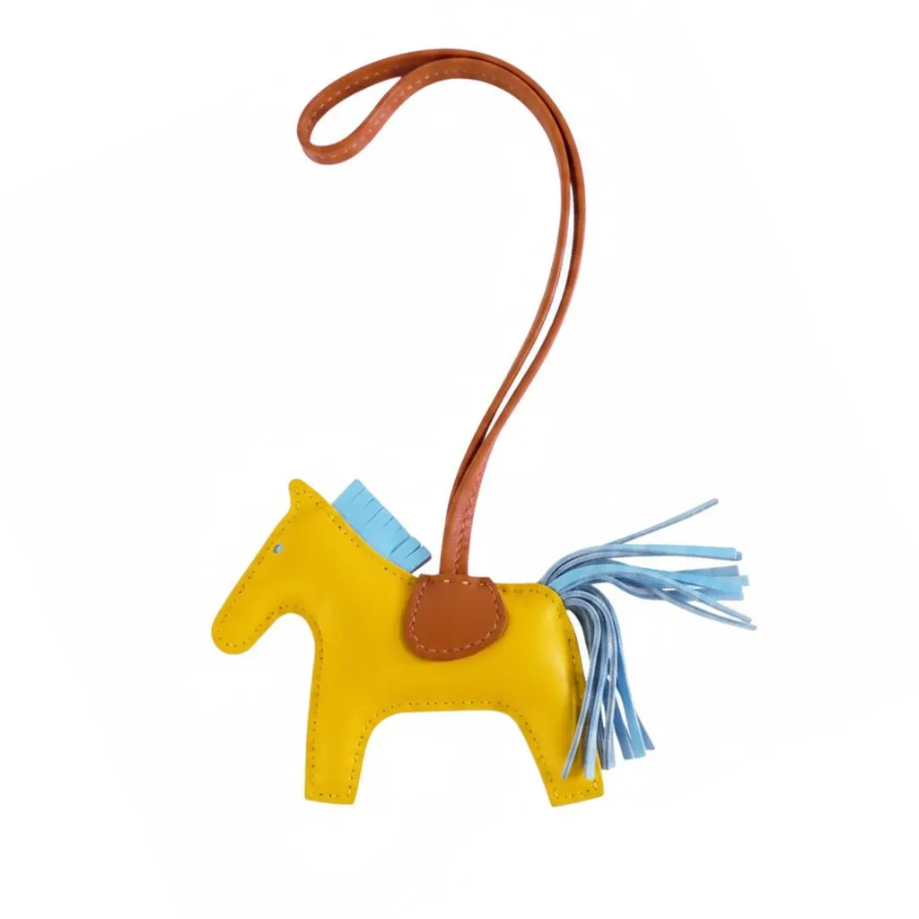 Hermès Milo Lambskin Grigri Rodeo Bag Charm PM Yellow Leather Very good - Front View