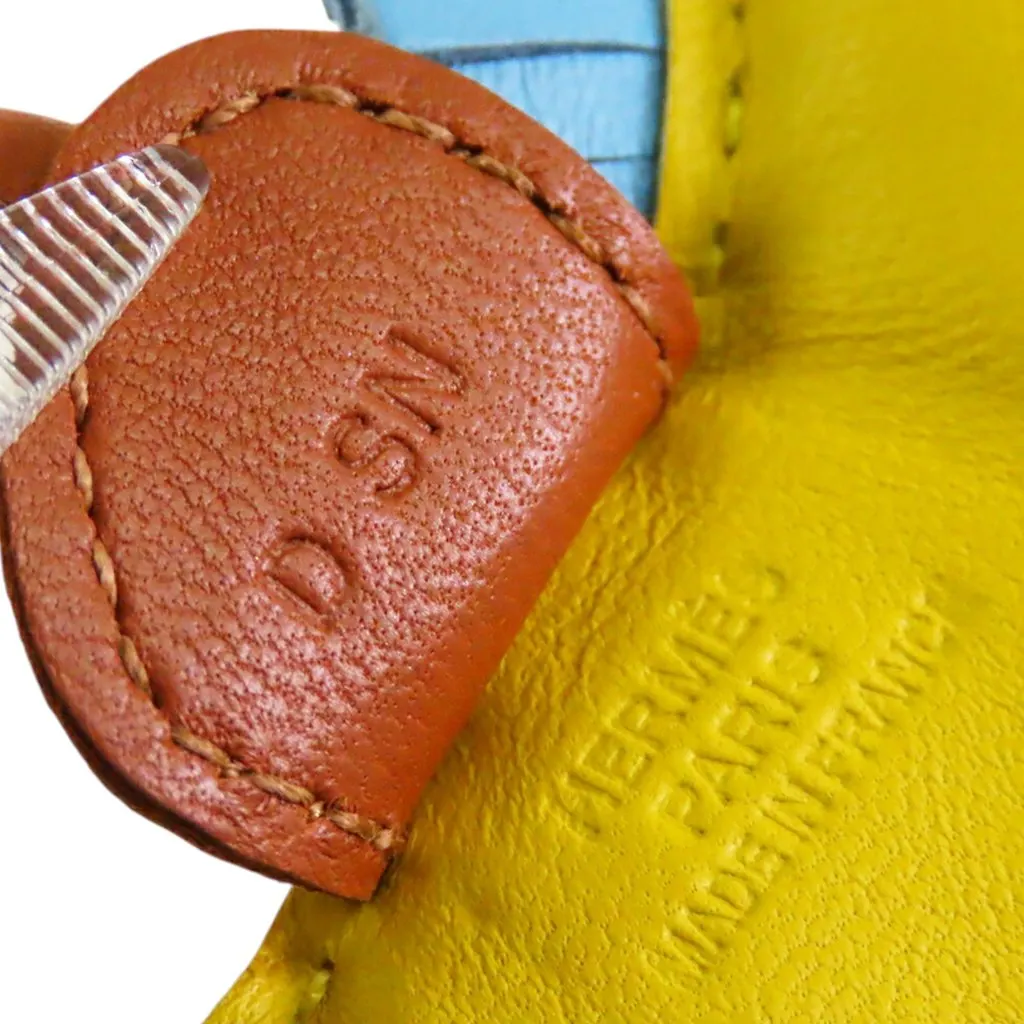 Hermès Milo Lambskin Grigri Rodeo Bag Charm PM Yellow Leather Very good - Inside View