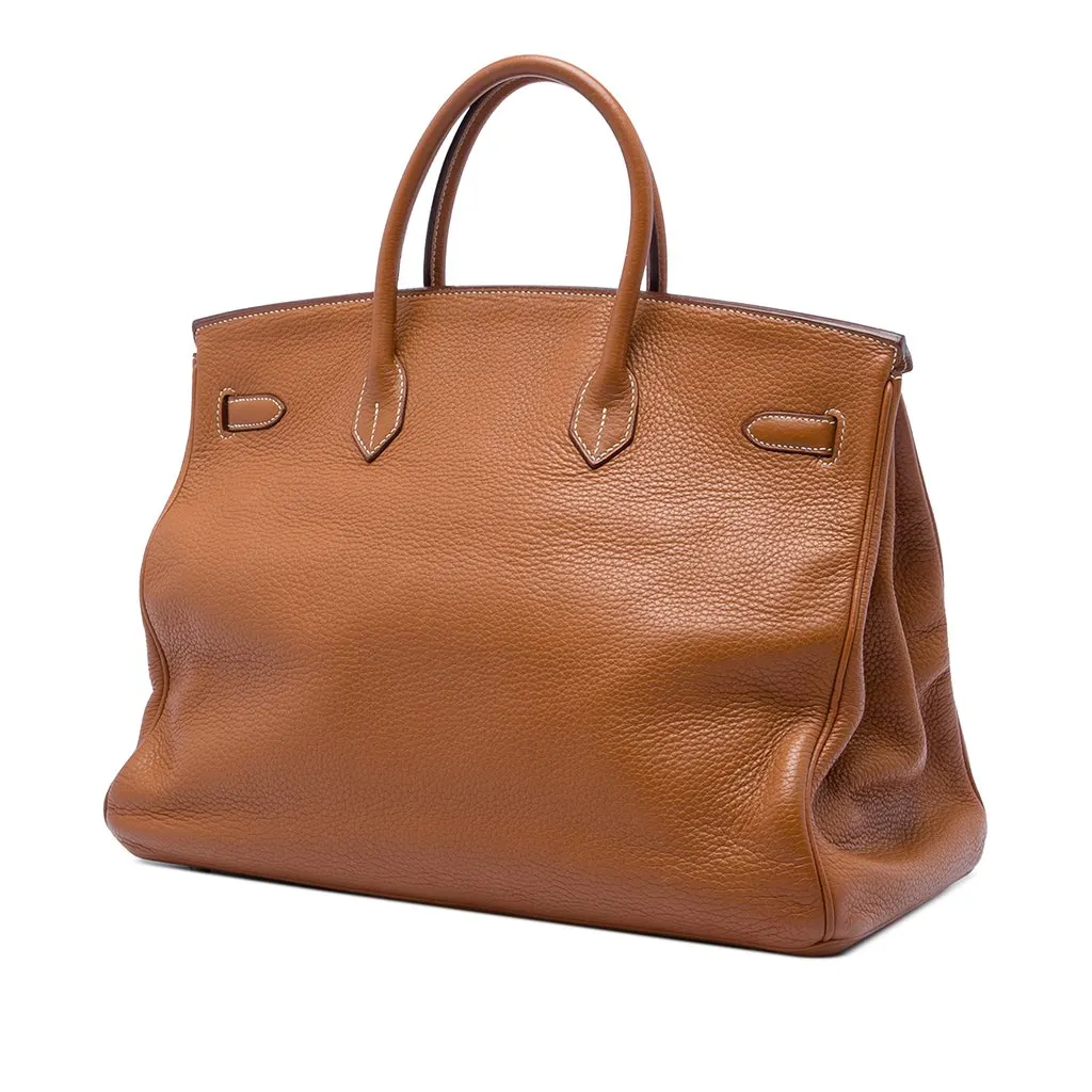 Hermès Clemence Birkin Retourne 40 Brown Leather Very good - Back View