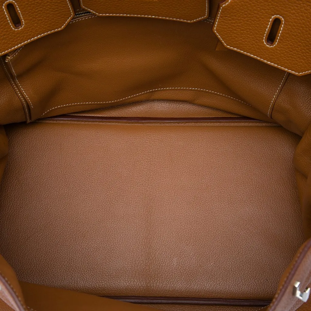 Hermès Clemence Birkin Retourne 40 Brown Leather Very good - Model View