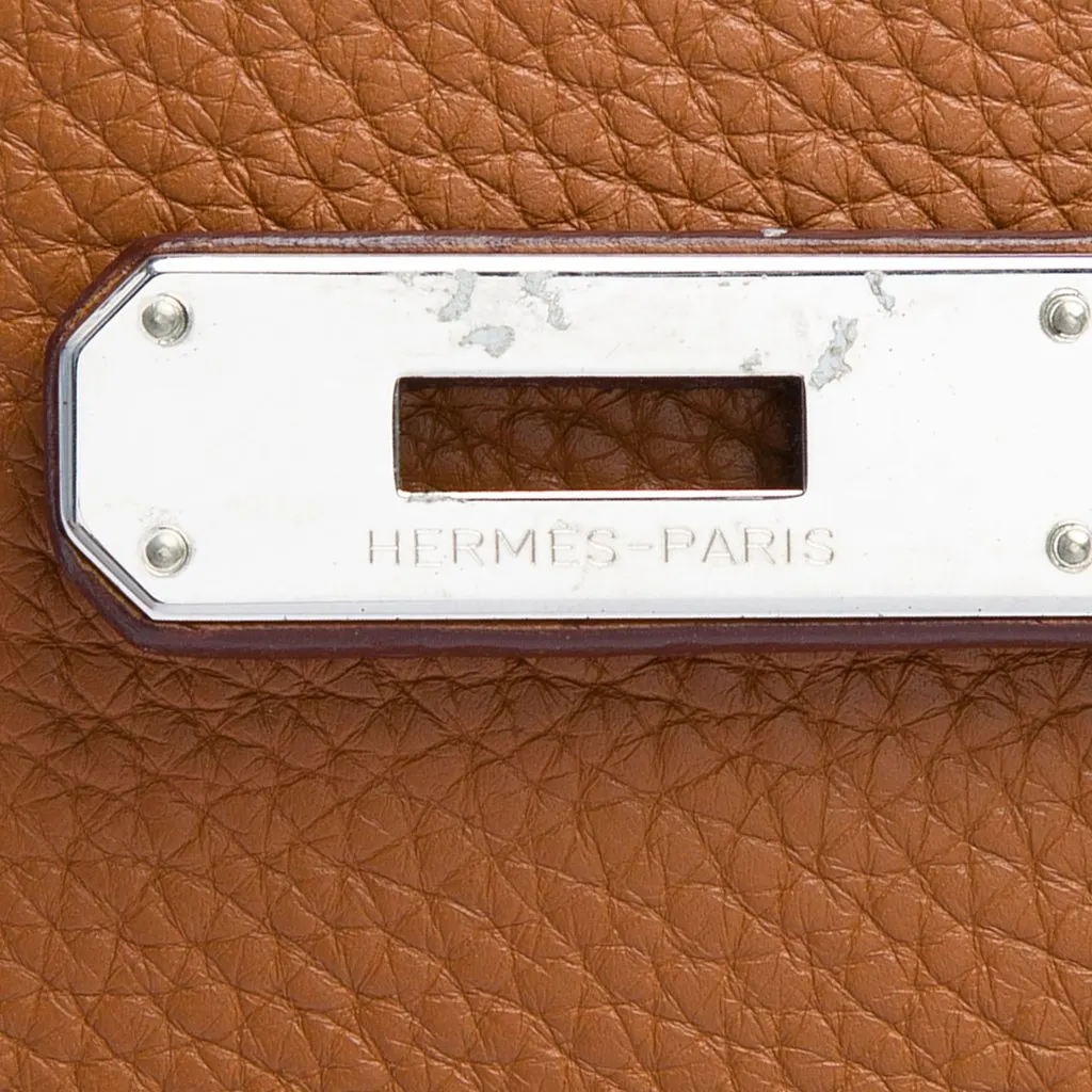 Hermès Clemence Birkin Retourne 40 Brown Leather Very good - Box View