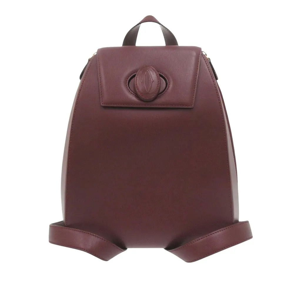 Cartier Leather Must De Cartier Backpack Red Leather Very good - Front View