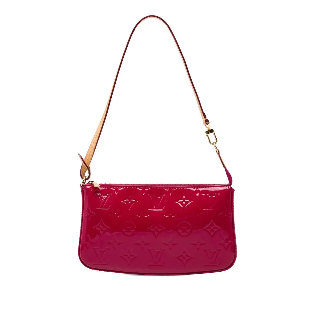 Louis Vuitton Monogram Vernis Pochette Accessoires Pink Leather Good - Front View