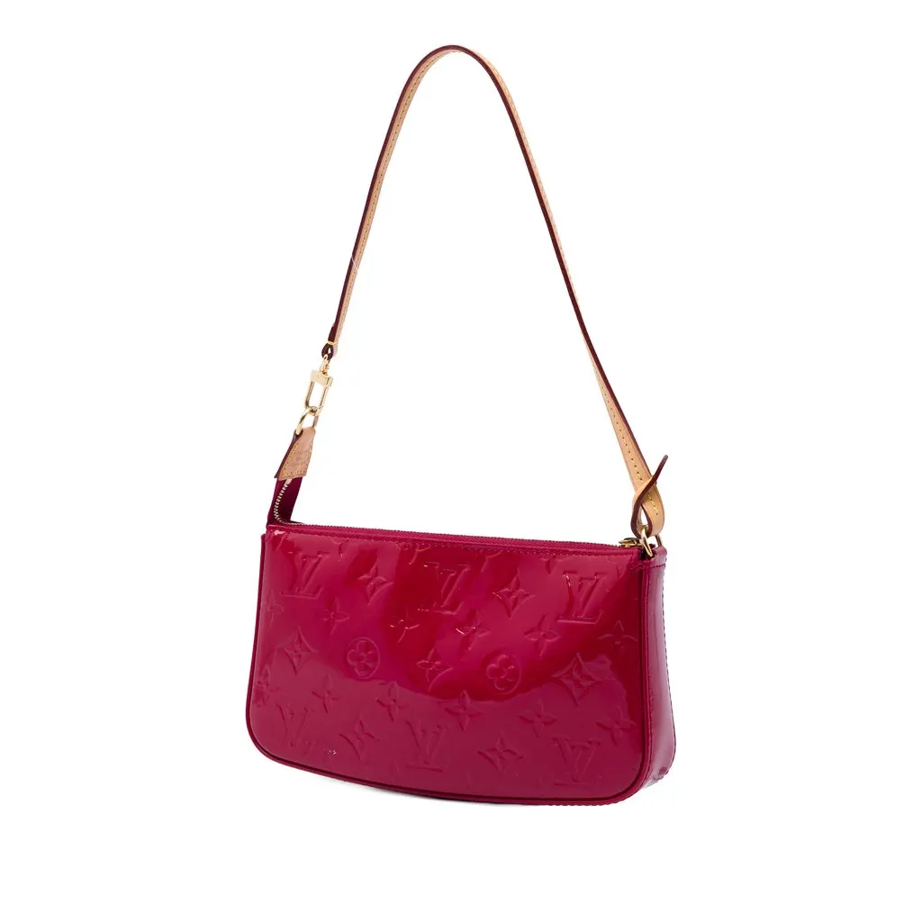Louis Vuitton Monogram Vernis Pochette Accessoires Pink Leather Good - Back View