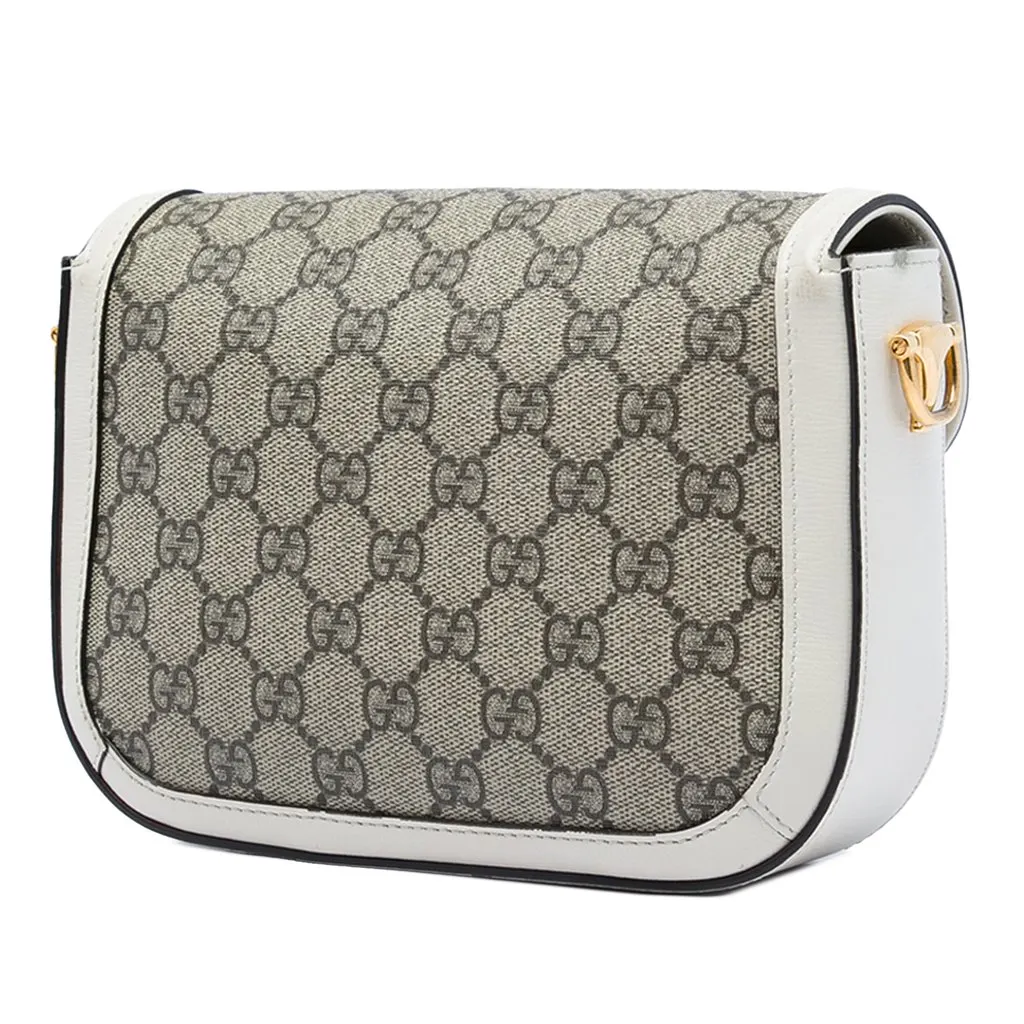 Gucci Small GG Supreme Web Horsebit 1955 Crossbody Beige Canvas Very good - Inside View