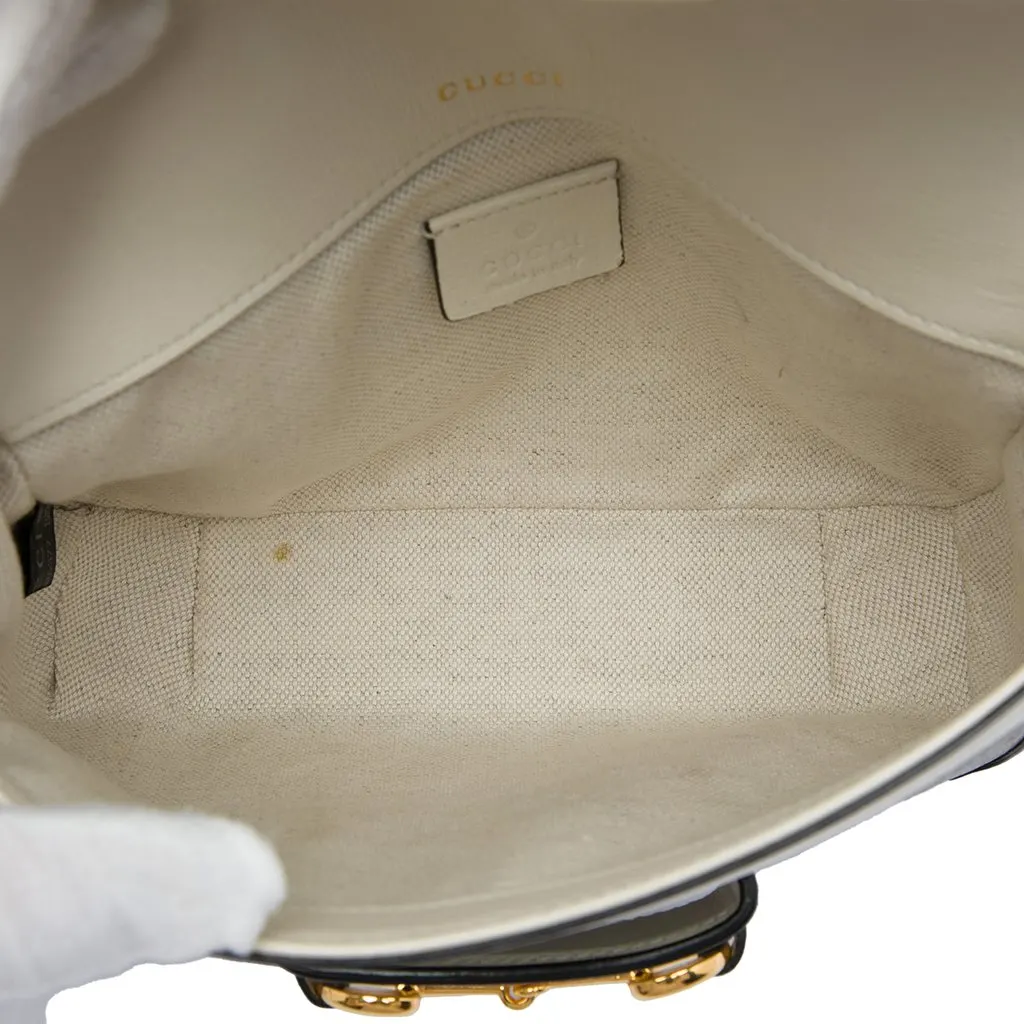 Gucci Small GG Supreme Web Horsebit 1955 Crossbody Beige Canvas Very good - Box View
