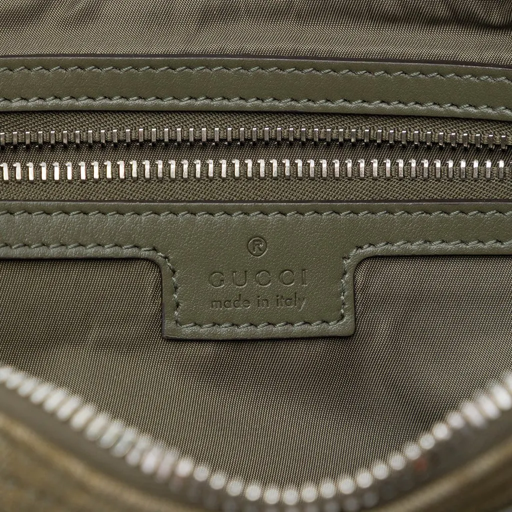 Gucci Large GG Canvas Web Sling Bag Green Canvas Very good - Box View