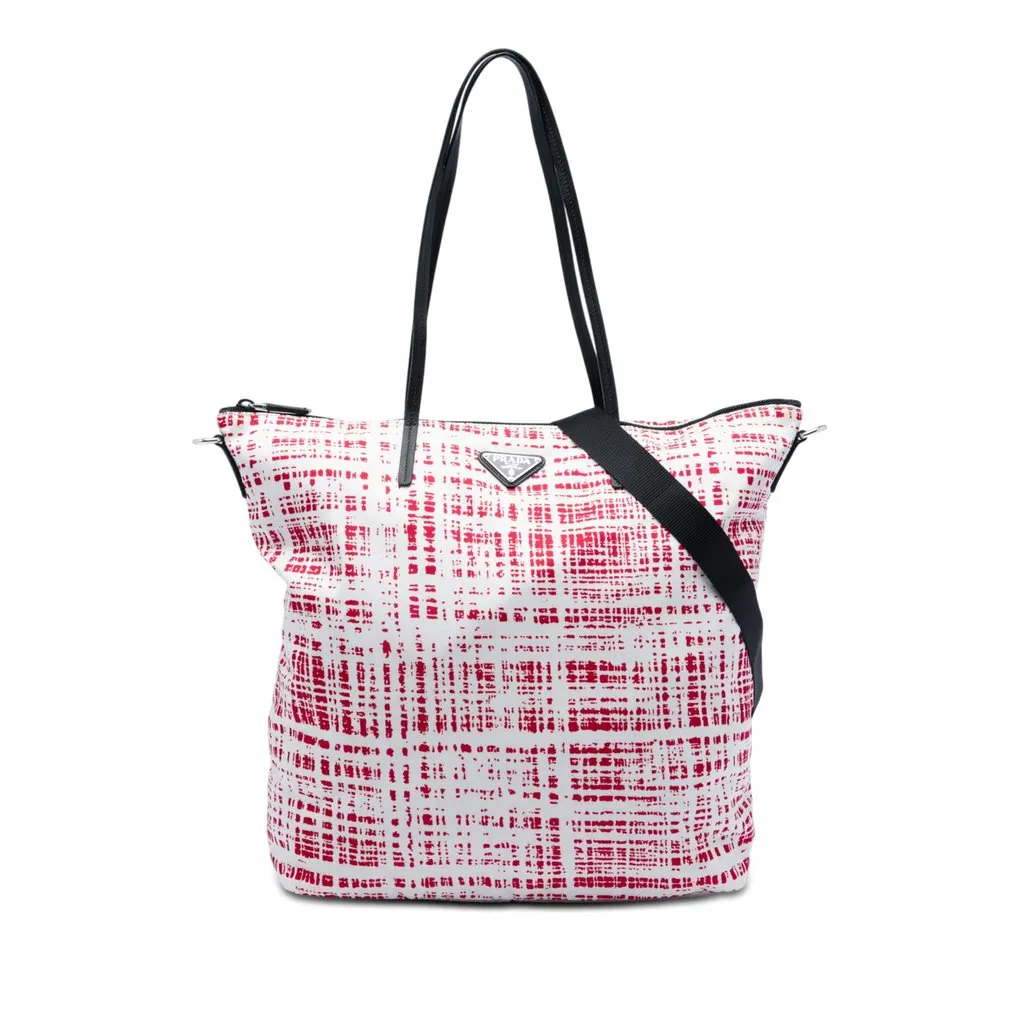 Prada Tessuto Stampato Satchel Red Very good - Front View