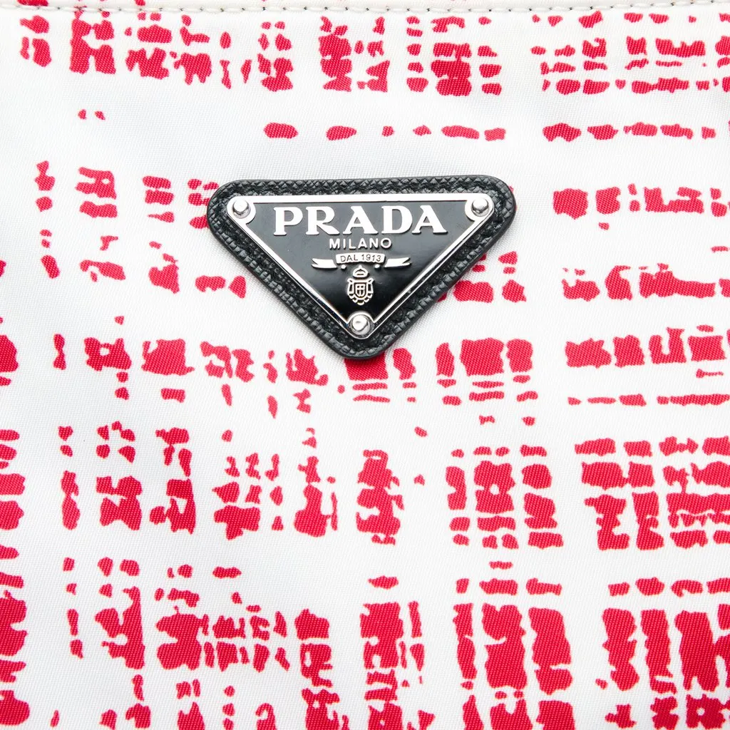 Prada Tessuto Stampato Satchel Red Very good - Box View
