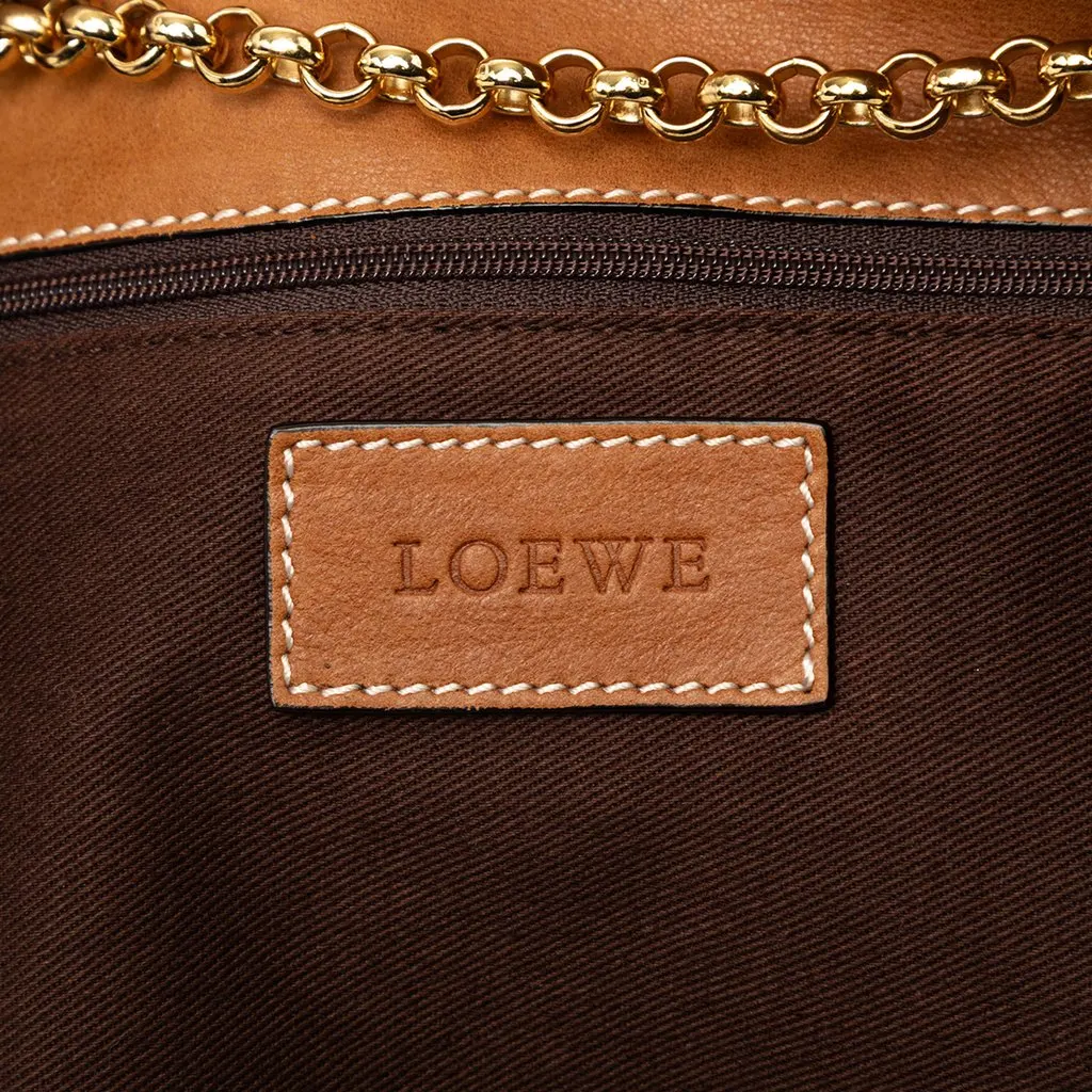 Loewe Leather Crown Logo Shopper Tote Brown Leather Very good - Box View
