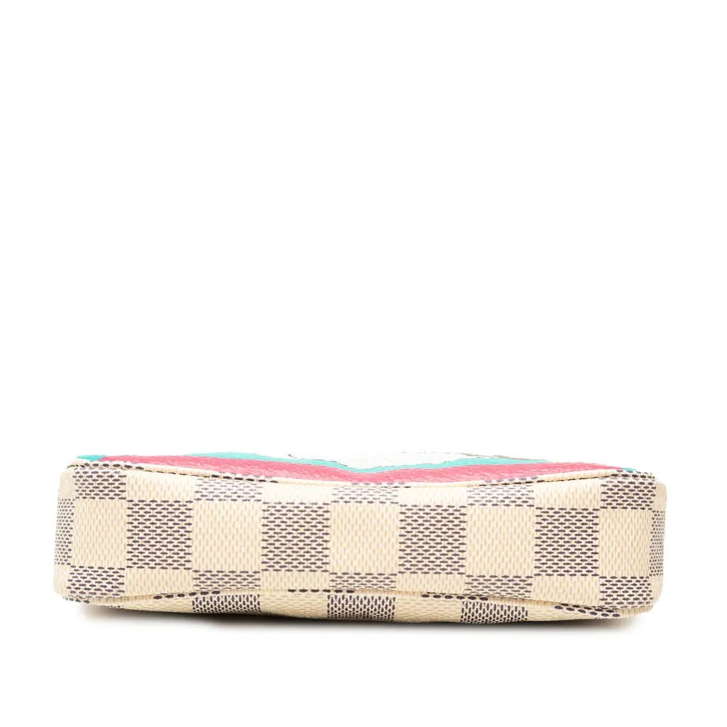 Louis Vuitton Damier Azur Evasion Mini Pochette Accessoires White Very good - Inside View