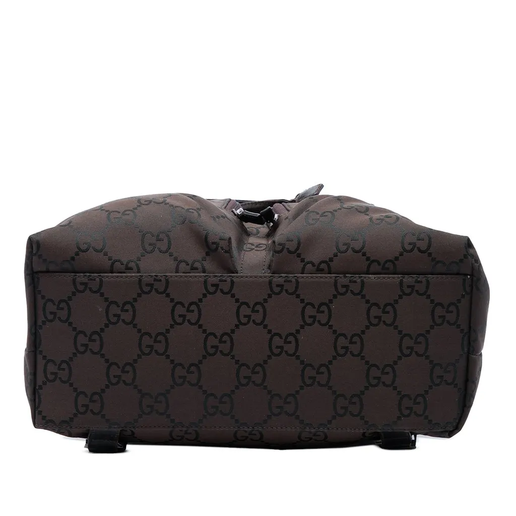 Gucci GG Nylon Backpack Brown Polyamide Very good - Inside View