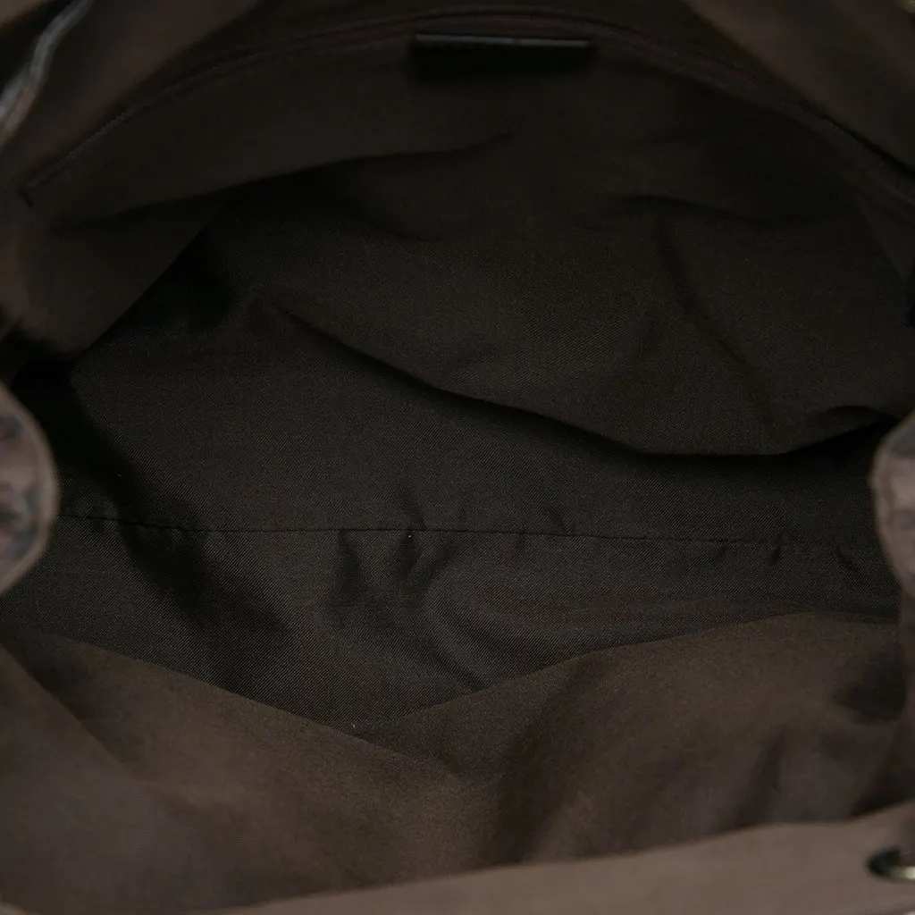 Gucci GG Nylon Backpack Brown Polyamide Very good - Model View