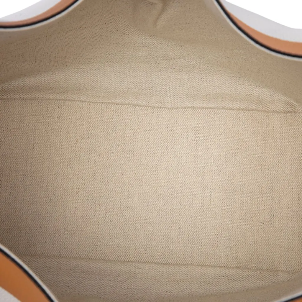 LOEWE Medium Bicolor Grained Calfskin Hammock Satchel White Leather Very good - Model View