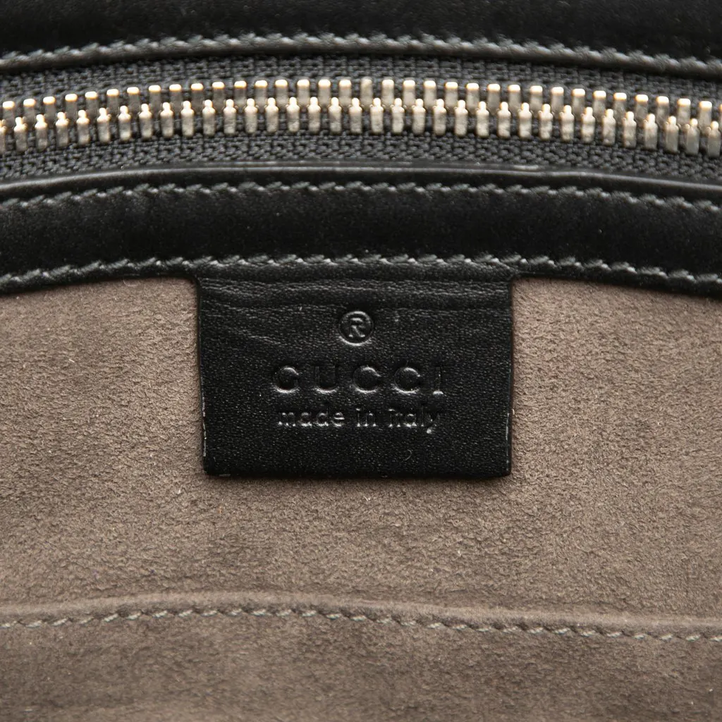 Gucci Guccissima Business Bag Black Leather Very good - Box View