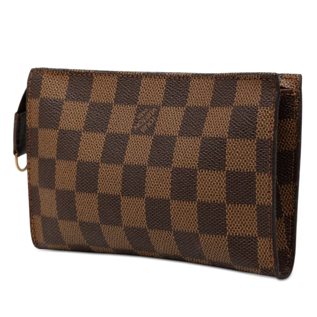 Louis Vuitton Damier Ebene Marais Pouch Brown Very good - Back View