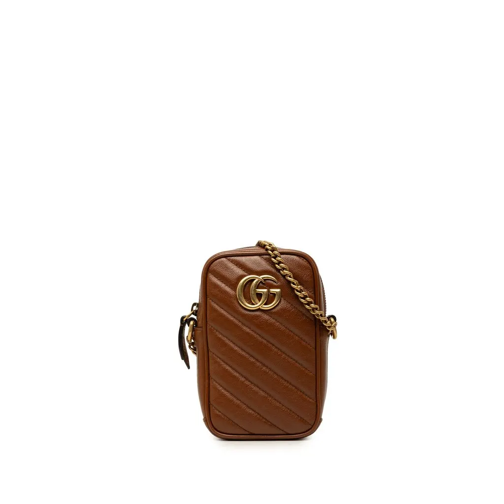 Gucci Mini GG Marmont Matelasse Calfskin Crossbody